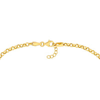 Olas d'Oro - 14K Yellow Gold Hollow Teardrop Link Adjustable Bracelet  4.62g Weight