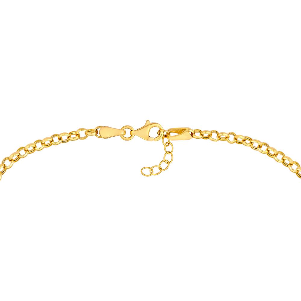 Olas d'Oro - 14K Yellow Gold Hollow Teardrop Link Adjustable Bracelet  4.62g Weight