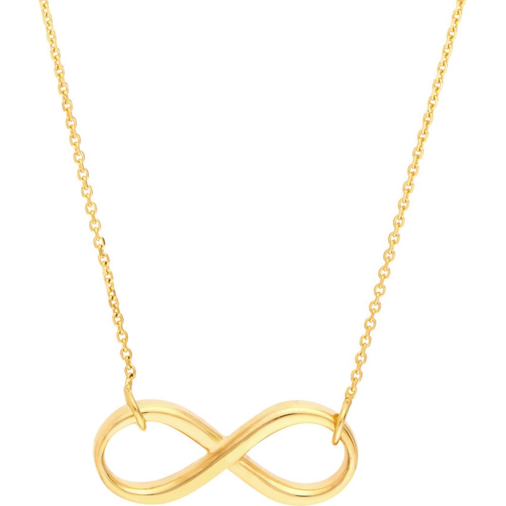Olas d'Oro - 14K Yellow Gold Infinity Adjustable Necklace - Timeless Design