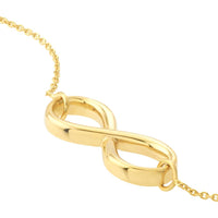 Olas d'Oro - 14K Yellow Gold Infinity Adjustable Necklace - Timeless Design
