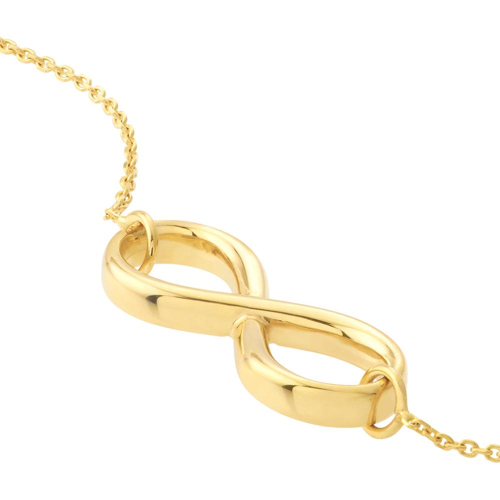Olas d'Oro - 14K Yellow Gold Infinity Adjustable Necklace - Timeless Design