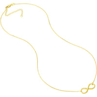 Olas d'Oro - 14K Yellow Gold Infinity Adjustable Necklace - Timeless Design