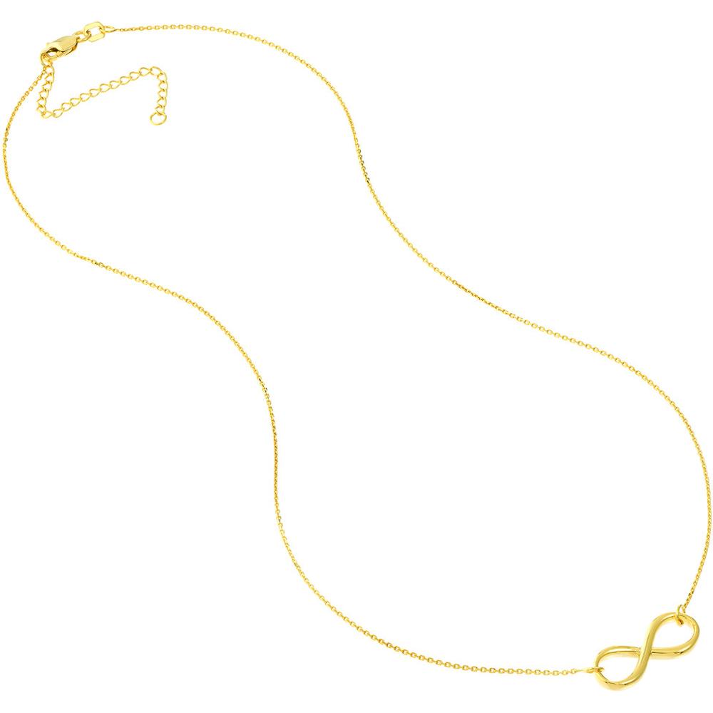 Olas d'Oro - 14K Yellow Gold Infinity Adjustable Necklace - Timeless Design