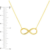 Olas d'Oro - 14K Yellow Gold Infinity Adjustable Necklace - Timeless Design