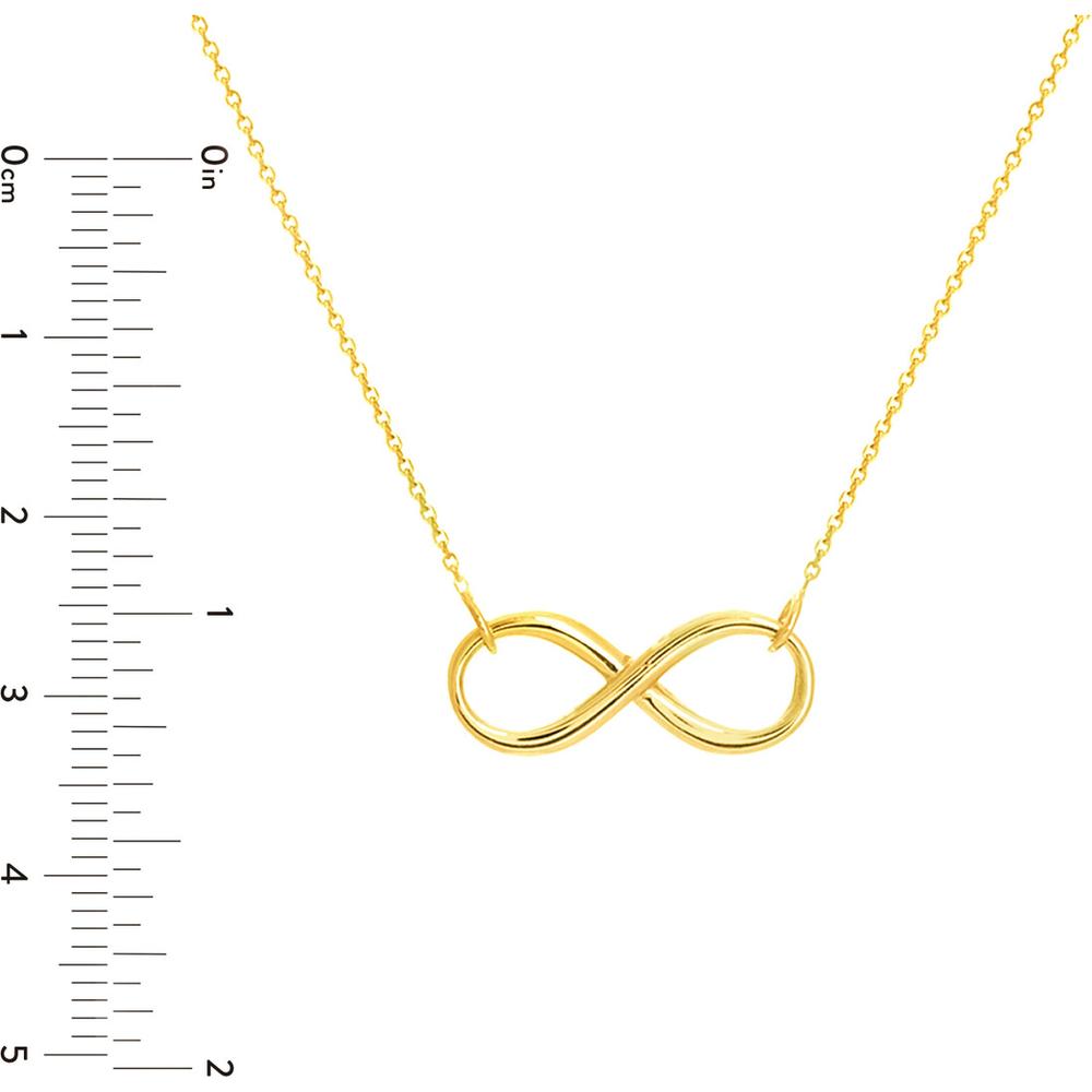 Olas d'Oro - 14K Yellow Gold Infinity Adjustable Necklace - Timeless Design