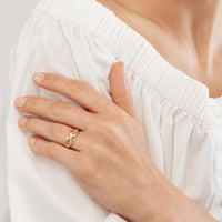 Olas d'Oro - 14K Yellow Gold Infinity Ring - Elegant Symbol of Unbreakable Bond, Size 8
