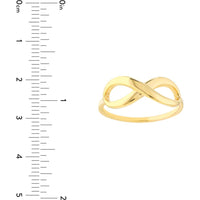 Olas d'Oro - 14K Yellow Gold Infinity Ring  Timeless Band  Size 7