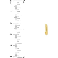 Olas d'Oro - 14K Yellow Gold J-Shaped Huggie Earrings - 1.10g