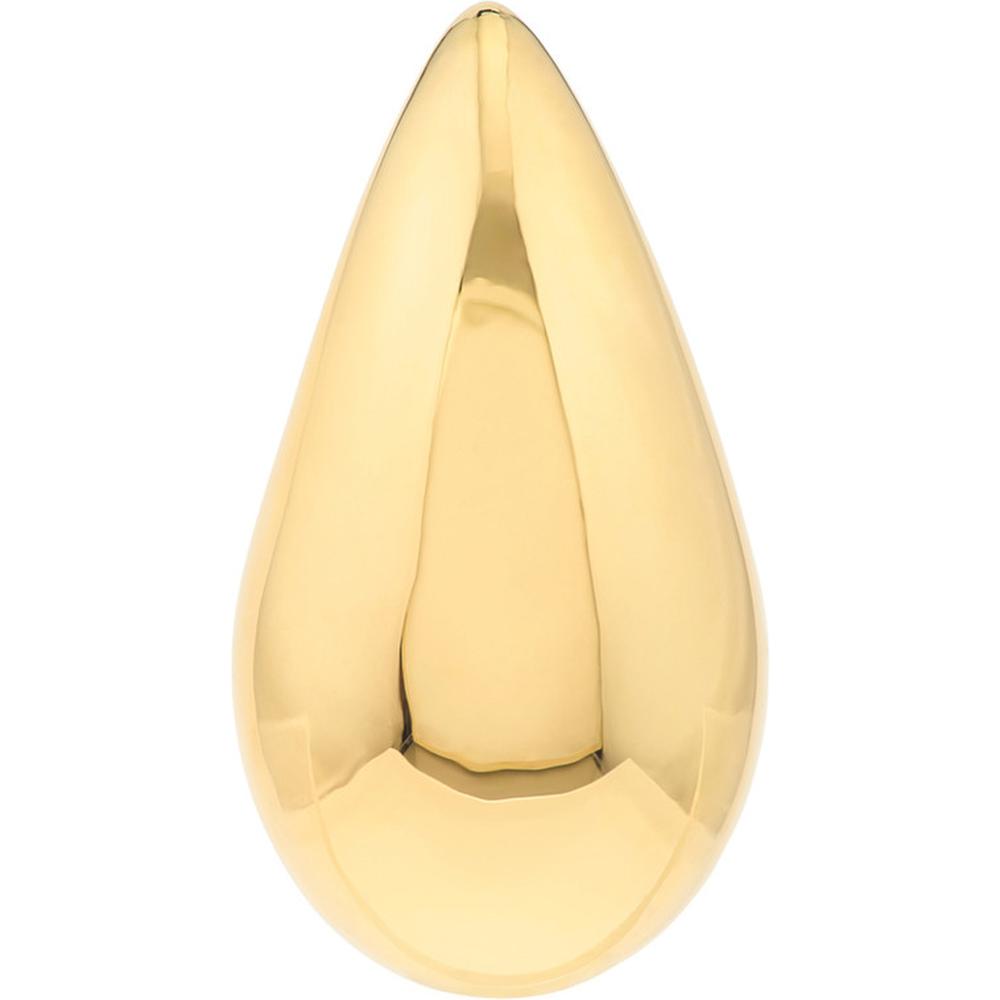 Olas d'Oro - 14K Yellow Gold Jumbo Puff Teardrop Dome Earrings - 8.70g Total Weight