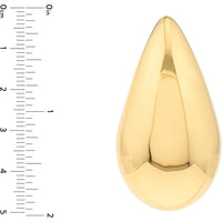 Olas d'Oro - 14K Yellow Gold Jumbo Puff Teardrop Dome Earrings - 8.70g Total Weight