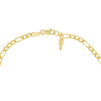 Olas d'Oro - 14K Yellow Gold Kids Engravable ID Bracelet on Figaro Chain  Personalized with 2 Initials