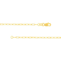 Olas d'Oro - 14K Yellow Gold Kids ID Bracelet on Diamond-Cut Long Anchor Chain - Engravable with Lobster Clasp
