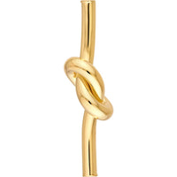 Olas d'Oro - 14K Yellow Gold Knotted Tube Earrings with Post & Nut Closure