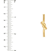 Olas d'Oro - 14K Yellow Gold Knotted Tube Earrings with Post & Nut Closure