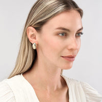 Olas d'Oro - 14K Yellow Gold Large Button Earrings  Smooth & Shiny Finish, Classic Chic Design