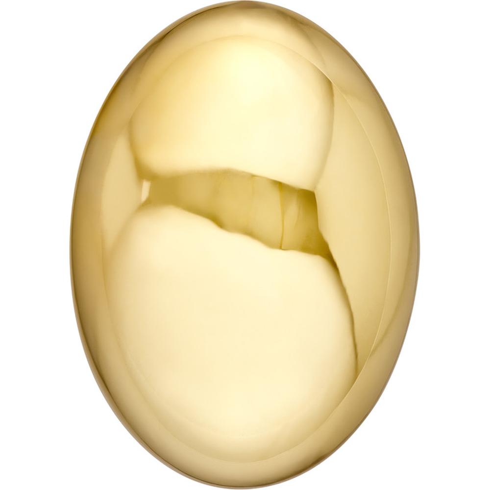 Olas d'Oro - 14K Yellow Gold Large Button Earrings  Smooth & Shiny Finish, Classic Chic Design