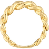 Olas d'Oro - 14K Yellow Gold Large Graduated Curb Link Ring - Size 6