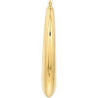 Olas d'Oro - 14K Yellow Gold Large Graduated Puffed Hoop Earrings - 6.71g Total Weight