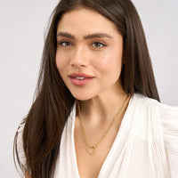 Olas d'Oro - 14K Yellow Gold Large Heart Snap Lock Clasp Pendant