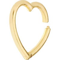 Olas d'Oro - 14K Yellow Gold Large Heart Snap Lock Clasp Pendant