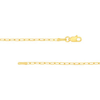 Olas d'Oro - 14K Yellow Gold Large Puff Heart Pendant Necklace with Paperclip Chain  7.23g