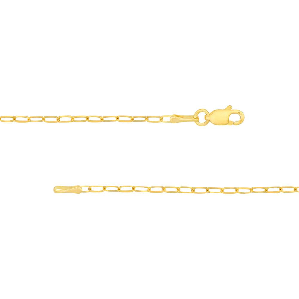 Olas d'Oro - 14K Yellow Gold Large Puff Heart Pendant Necklace with Paperclip Chain  7.23g