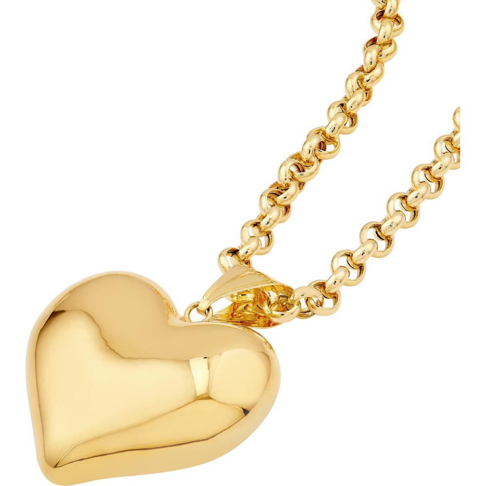 Olas d'Oro - 14K Yellow Gold Large Puffed Heart Pendant  4.16g