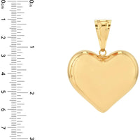 Olas d'Oro - 14K Yellow Gold Large Puffed Heart Pendant  4.16g