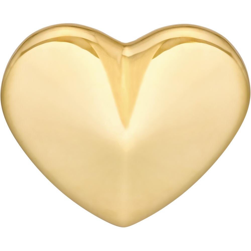 Olas d'Oro - 14K Yellow Gold Large Puffy Heart Earrings - 3.7g Total Weight