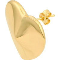 Olas d'Oro - 14K Yellow Gold Large Puffy Heart Earrings - 3.7g Total Weight