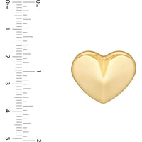 Olas d'Oro - 14K Yellow Gold Large Puffy Heart Earrings - 3.7g Total Weight