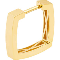 Olas d'Oro - 14K Yellow Gold Large Square Hoop Earrings - 2.77g