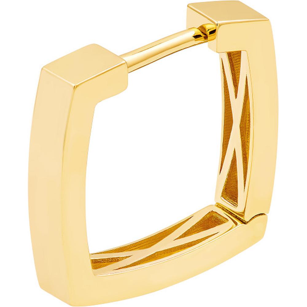Olas d'Oro - 14K Yellow Gold Large Square Hoop Earrings - 2.77g