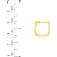 Olas d'Oro - 14K Yellow Gold Large Square Hoop Earrings - 2.77g
