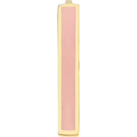 Olas d'Oro - 14K Yellow Gold Light Pink Enamel Baby Hoop Earrings - 1.50g Total Weight