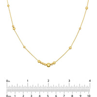 Olas d'Oro - 14K Yellow Gold Long and Lovely Alternating Beaded Necklace - 12.19g