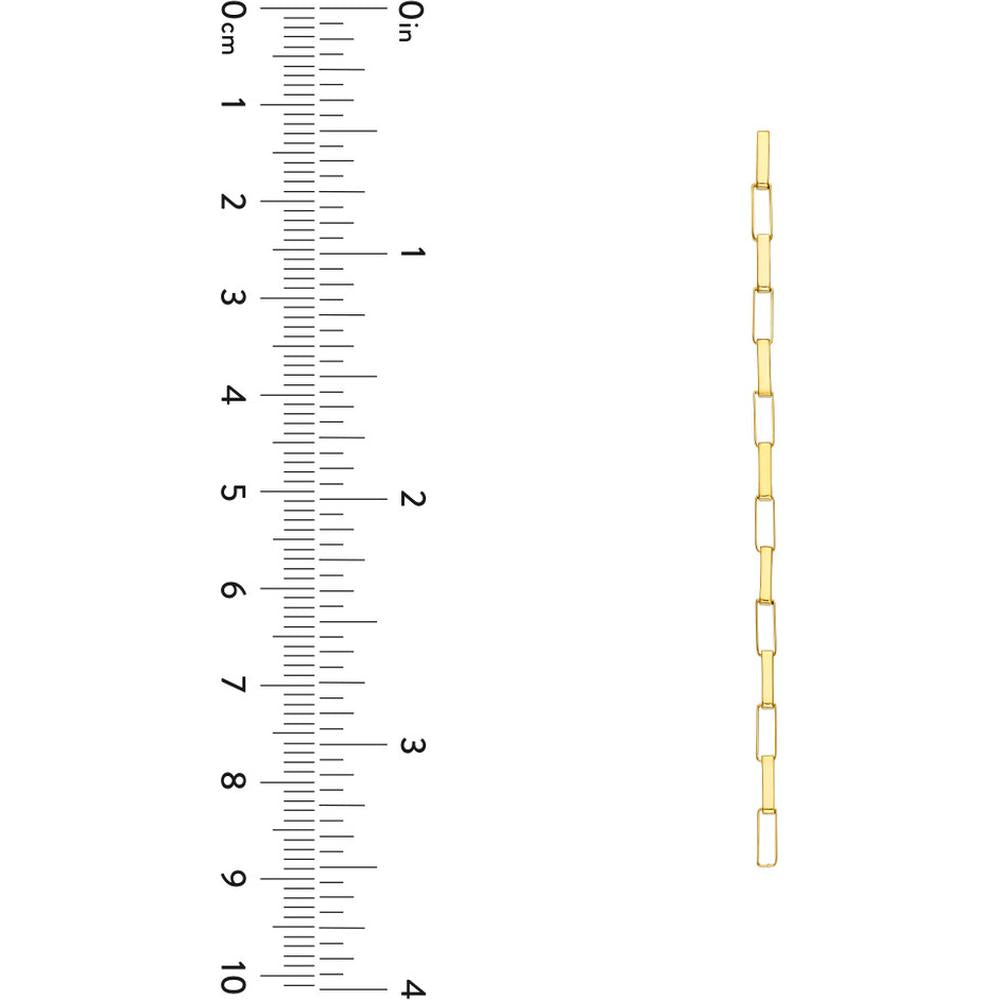 Olas d'Oro - 14K Yellow Gold Long Box Dangle Earrings - 2.00 Grams Total Weight