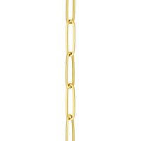 Olas d'Oro - 14K Yellow Gold Long Paper Clip Dangle Earrings