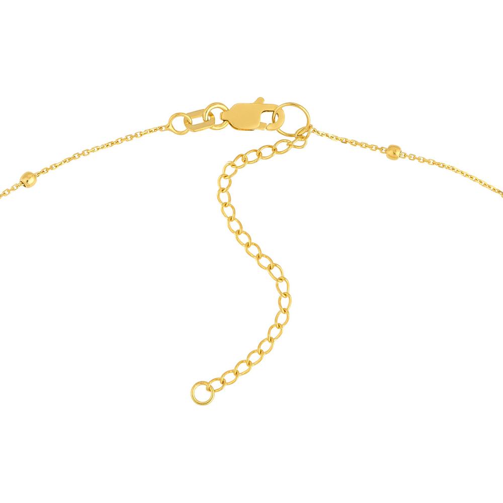 Olas d'Oro - 14K Yellow Gold Love Knot Pendant Necklace with Adjustable 2" Extender
