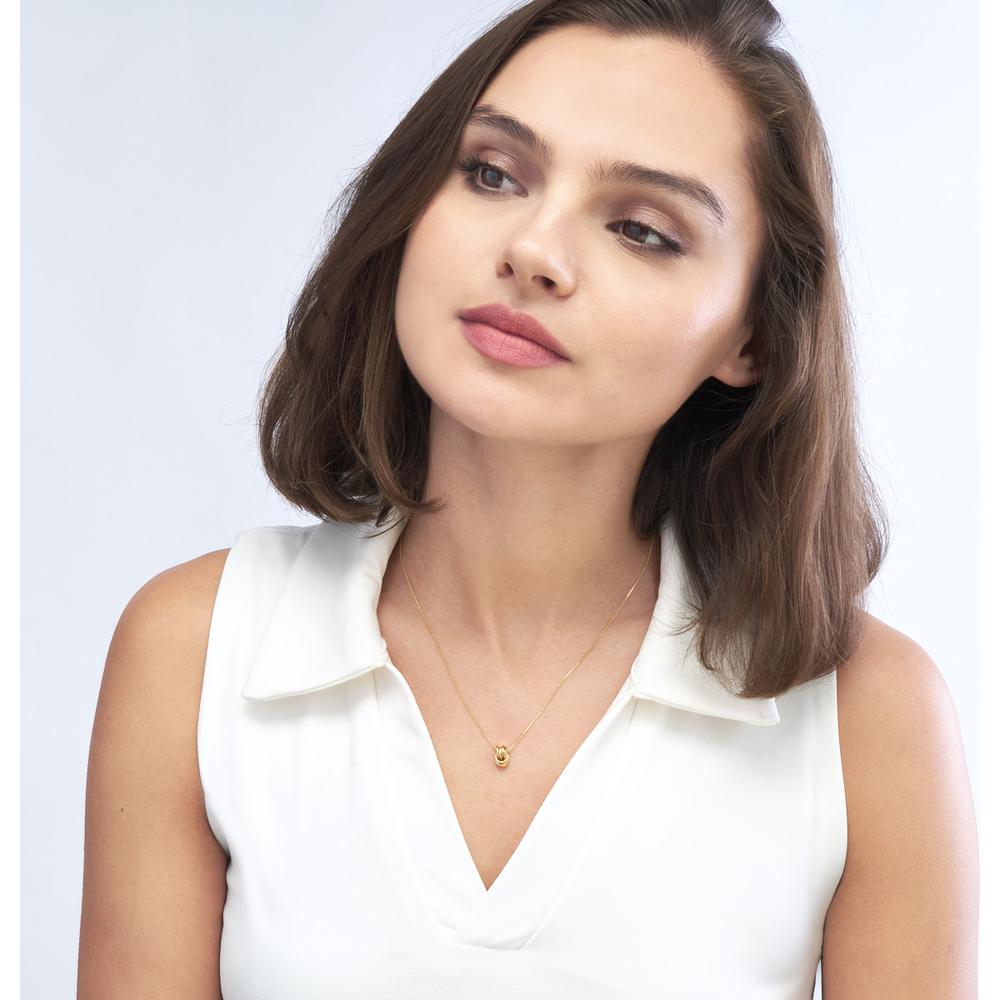 Olas d'Oro - 14K Yellow Gold Love Knot Pendant Necklace with Adjustable Cable Chain and Lobster Lock Closure