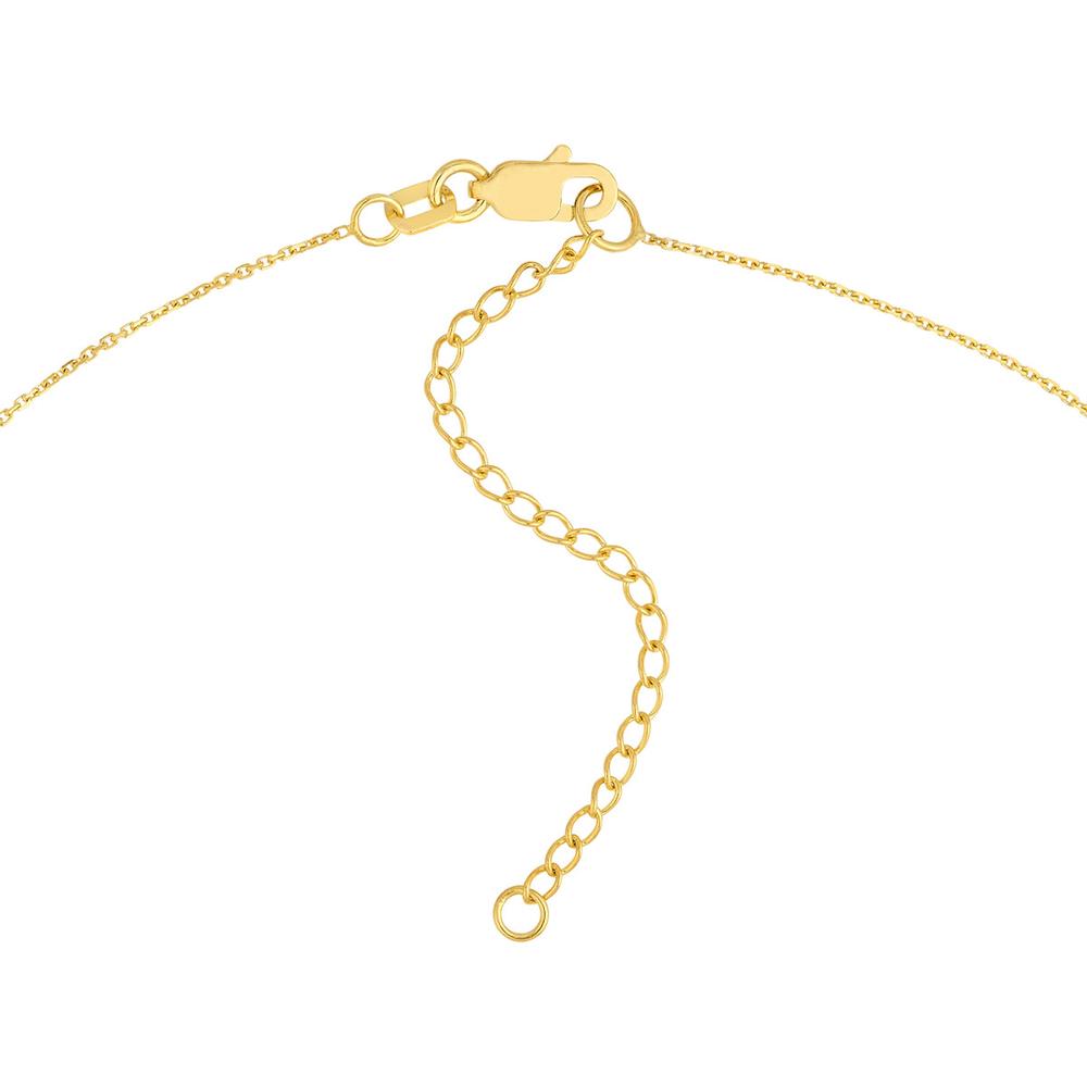 Olas d'Oro - 14K Yellow Gold Love Knot Pendant Necklace with Adjustable Cable Chain and Lobster Lock Closure