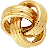 Olas d'Oro - 14K Yellow Gold Love Knot Stud Earrings - 1.30g Total Weight