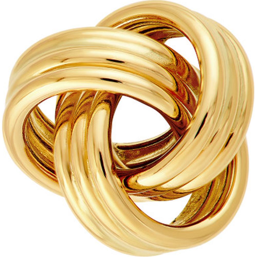 Olas d'Oro - 14K Yellow Gold Love Knot Stud Earrings - 1.30g Total Weight