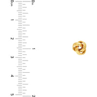 Olas d'Oro - 14K Yellow Gold Love Knot Stud Earrings - 1.30g Total Weight