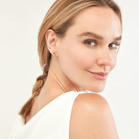 Olas d'Oro - 14K Yellow Gold Love Knot Stud Earrings on Post Back - Textured Design