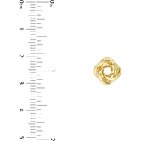 Olas d'Oro - 14K Yellow Gold Love Knot Stud Earrings on Post Back - Textured Design