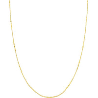 Olas d'Oro - 14K Yellow Gold Lumicina Chain with Flat Disc Stations - 20" Necklace