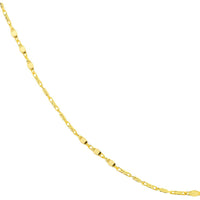 Olas d'Oro - 14K Yellow Gold Lumicina Chain with Flat Disc Stations - 20" Necklace