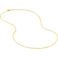 Olas d'Oro - 14K Yellow Gold Lumicina Chain with Flat Disc Stations - 20" Necklace