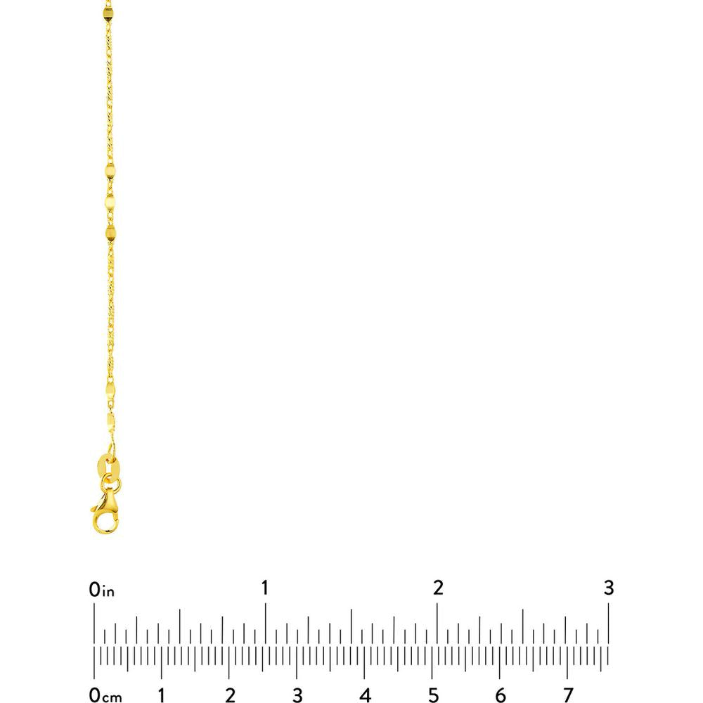 Olas d'Oro - 14K Yellow Gold Lumicina Chain with Flat Disc Stations - 20" Necklace